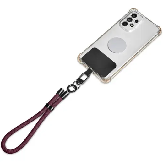 Altitude Atlier Wrist Phone Strap in Pouch - Maroon Unbranded Phone